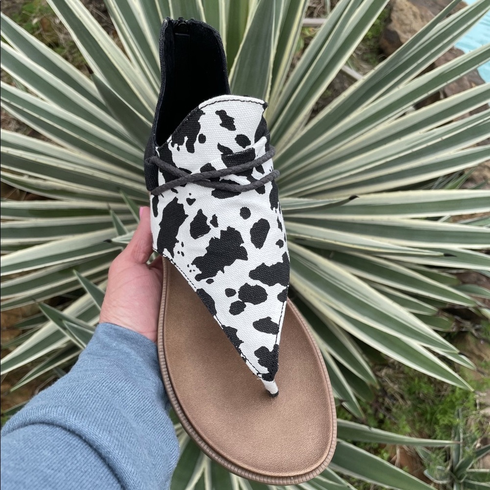 Very G Cow Print Sandals